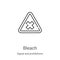 bleach icon vector from signal and prohibitions collection. Thin line bleach outline icon vector illustration. Linear symbol for