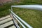 Bleachers at basefield field at a local community park.