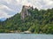 Bled Castle at Bled lake in Slovenia - panorama