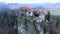 Bled Castle panoramic view aerial