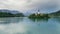 Bled lake with church on small island