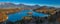Bled, Slovenia - Panoramic skyline view of Lake Bled taken from Ojstrica viewpoint