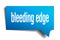 Bleeding edge blue 3d speech bubble