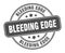 bleeding edge stamp. bleeding edge round grunge sign.