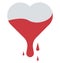 Bleeding heart, crazy love Vector Icon