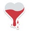 Bleeding heart, crazy love Vector Icon editable