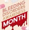 Bleeding Wound with Plasters promoting Bleeding Disorders Month, Vector Illustration