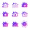 Bleibt zu hause. Stay home in Germany. Set of social media sticker of self-isolation. Distancing measures to prevent