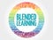 Blended Learning circle word cloud
