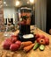 Blender and fresh vegetables. Natural, healthy food