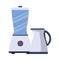 Blender and kettle kitchen appliances isolated icon