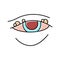 blepharitis disease, redness of eyeball color icon vector illustration