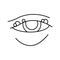 blepharitis disease, redness of eyeball line icon vector illustration