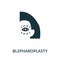 Blepharoplasty icon from plastic surgery collection. Simple line element Blepharoplasty symbol for templates, web design