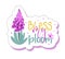 Bless my bloom. sticker with cute lettering and hyacinth. spring flowers hyacinth. Cute spring sticker for the planner