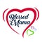 Blessed Mama- calligraphy Good for greeting card
