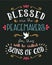 Blessed are the Peacemakers Hand Lettering Typographic Vector Art Poster