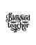 Blessed teacher.Hand drawn typography poster design