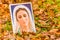 Blessed Virgin Mary on carpet of leaves