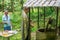 Blessing of water source in the village of Shestovo the Kaluga region of Russia. In the Russian Orthodox Church there is an