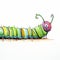 Blind Contour Caterpillar Drawing: Full Body On White