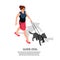 Blind Guide Dog Isometric Image