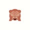 blind monkey face icon illustration emoji