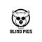 Blind pigs logo design circle