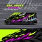 Blind van for racing car wrap design vector. Graphic abstract stripe racing background kit designs for wrap vehicle, race car,