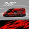 Blind van for racing car wrap design vector. Graphic abstract stripe racing background kit designs for wrap vehicle, race car,