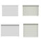 Blind window curtains mockup set, realistic style