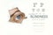 Blindness disease poster wwith eye test chart and blue eye on left