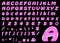 Bling pink alphabet