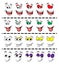 Blink eye animation steps. Cartoon  facial comic stages illustration isolated on white background