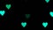 Blinking heart shaped light bokeh background