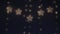 Blinking pattern from a group of blurry lights and five-pointed stars