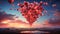 A Blissful Symphony: A Multitude of Red Balloons Dancing in the Sky
