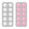 Blister packs big round pills realistic vector set