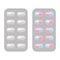 Blister packs capsule pills realistic vector set