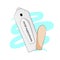 Blister of rectal suppositories, hemorrhoids problem. Vector illustration.