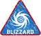 Blizzard warning sign