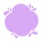 Blob shape purple soft for banner copy space, aqua background, blob splash purple pastel color, water blobs droplet wave shape for