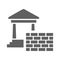 Block, brick, construction gray icon