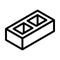 block brick line icon vector illustration