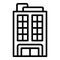 Block building icon outline vector. City multistory
