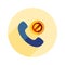 Block call icon. Blocked handle handset phone, private, restricted telephone icon. Vector illustration