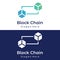 Block chain logo template design.Geometric block chain with hexagons, modern technology box. Block chain for business, technology