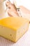 Block of edam cheese