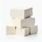 Block of Feta Cheese on White. Generative ai