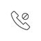 Block phone Call outline icon